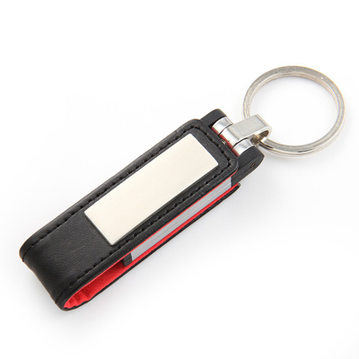 O FCC instantâneo de couro real da movimentação 64GB 128GB 256GB de USB da caixa do metal aprovou