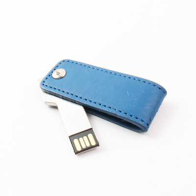 o plutônio de gravação feito sob encomenda USB de couro do logotipo pisca porto de USB 2,0 da movimentação