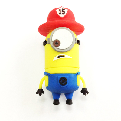 Personagem de desenho animado Minions em formato bonito PVC USB Flash Drive USB 2.0 e 3.0