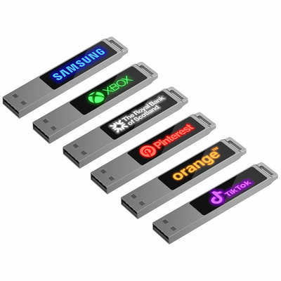 Velocidade rápida Crystal Usb Flash Drives 16GB 128GB de ROSH com luz do diodo emissor de luz