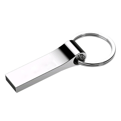 Da movimentação de prata do Usb do metal do ODM 32GB 64GB 128GB memória completa com corrente chave