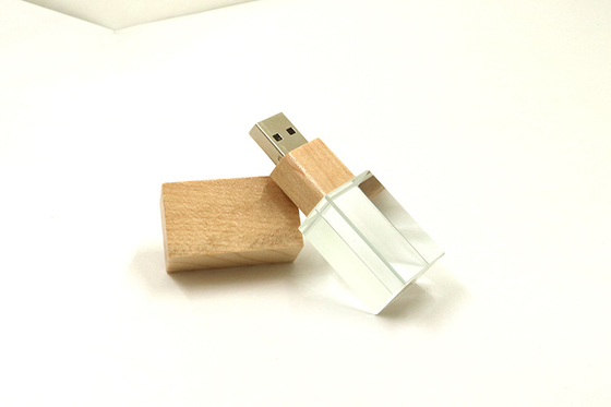 O Fcc instantâneo de cristal do Ce das movimentações 15MB/S da vara 32GB 64GB 128GB de USB do tampão de madeira passou