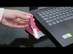 Movimentação instantânea de couro preta de USB com velocidade chave USB 2,0 e 3,0 de Ring Good Make Logo Fast