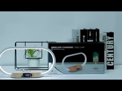 Materiais recicláveis Carregador sem fio Carregador de madeira Carregador rápido com relógio e luz