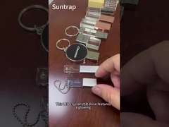 Grande parte de cristal pode gravar logotipo USB Stick 2.0 Acrílico transparente