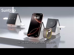 Branco e cinza podem escolher carregamento rápido Pad de carregamento sem fio OEM LOGO Suporte para LOGO