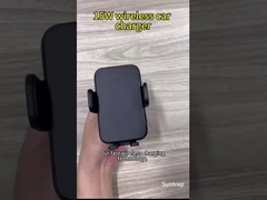 Carregamento rápido sem fio montado no carro com carregador rápido de sucção magnética